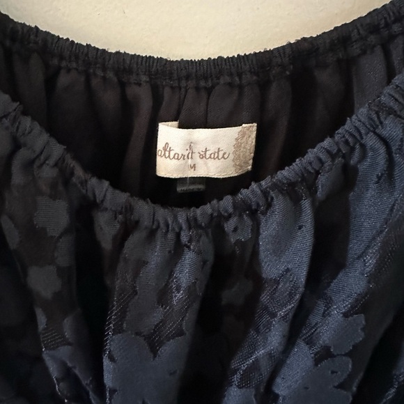 NWT Altar’d State Black dress floral formal cute sundress puff sleeves - Picture 2 of 5